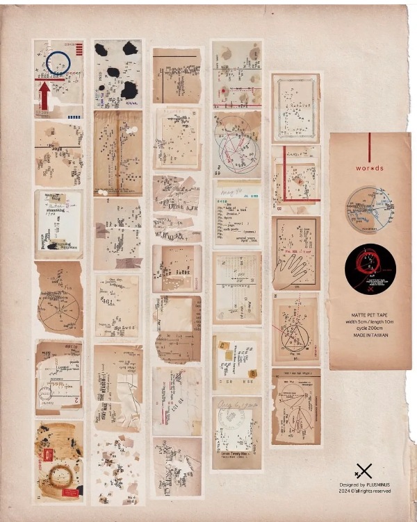 [Plusminus]  WORDS マットPETテープ(剥離紙付き)