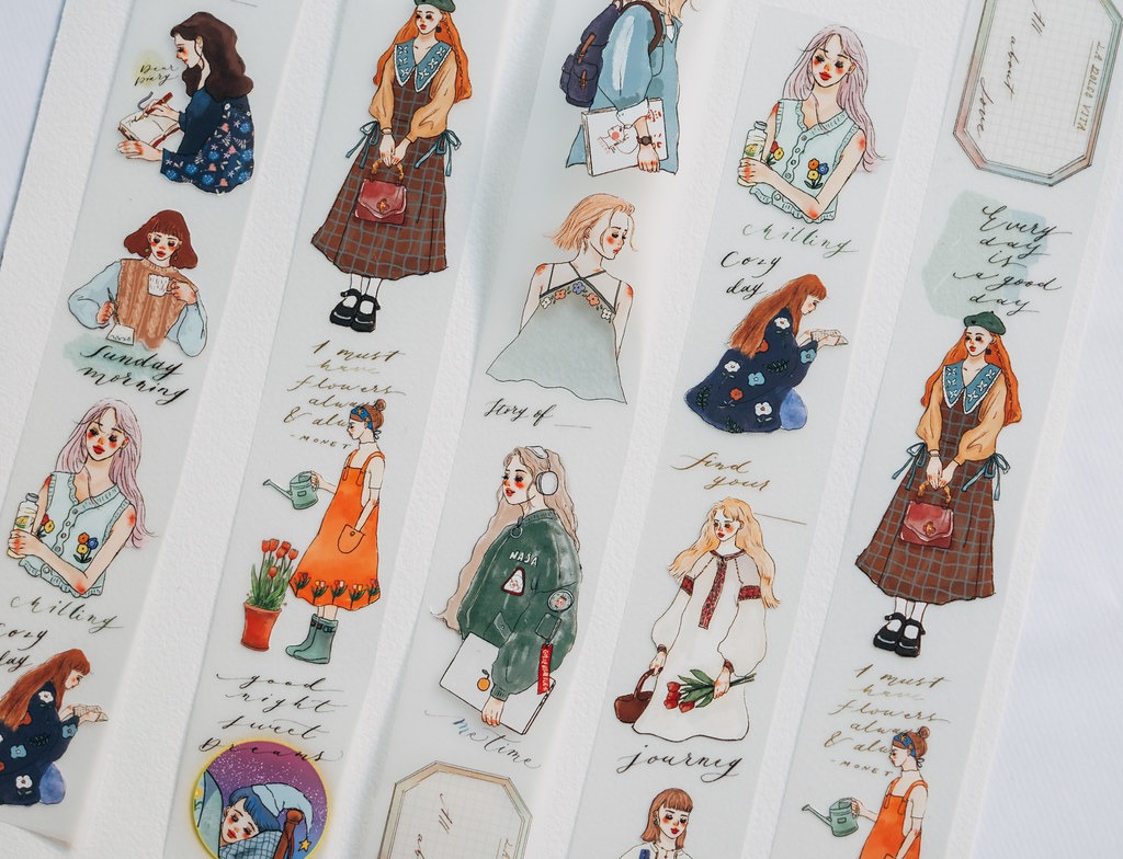 [甜蜜生活 la dolce vita] 手帳時間 マットPETテープ(剥離紙付き)