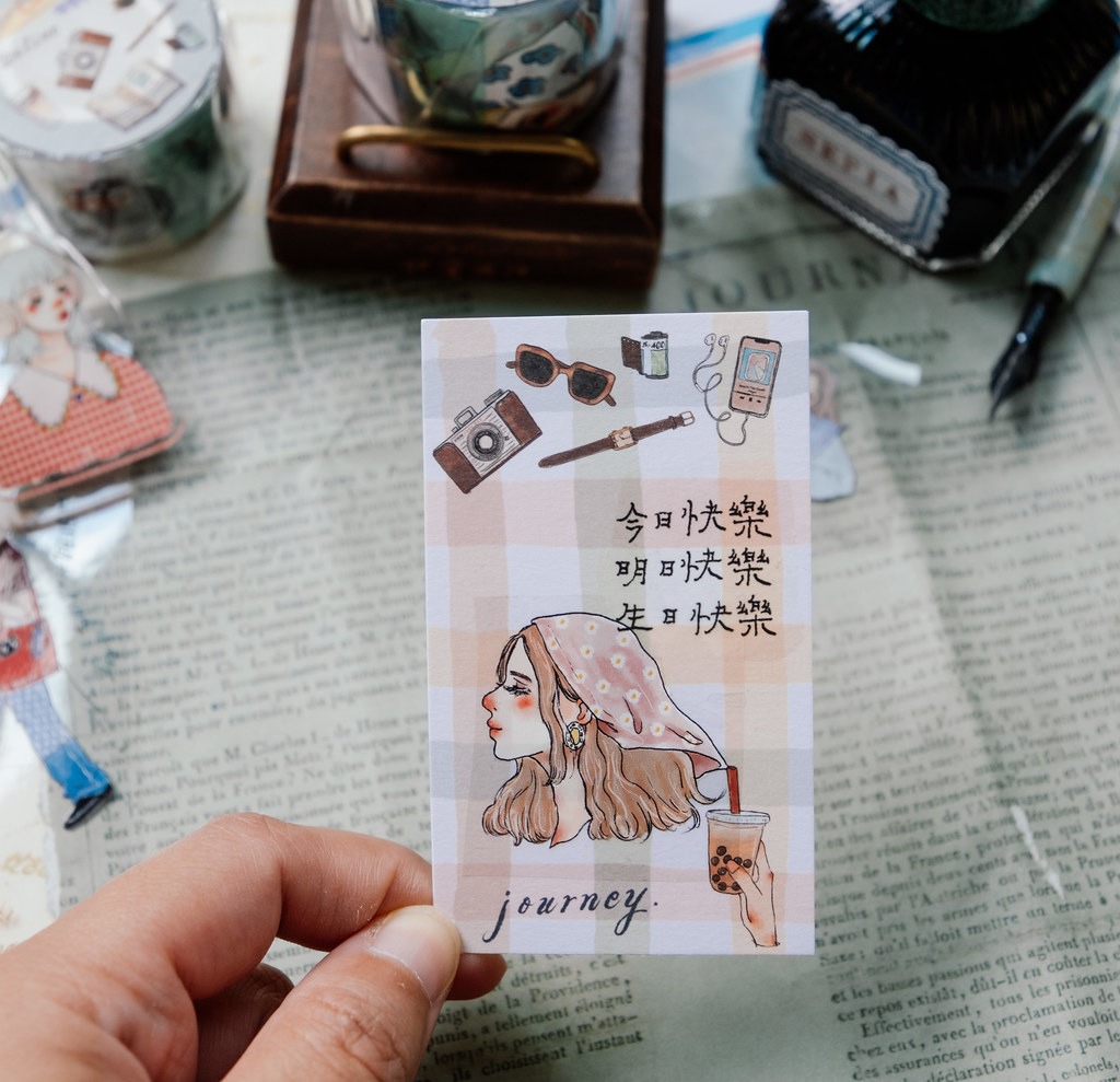 [甜蜜生活 la dolce vita] 我們快樂地向前走 クリアPETテープ(剥離紙付き)