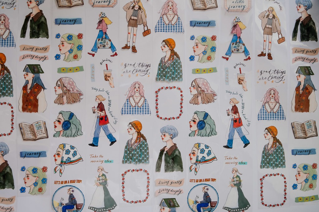 [甜蜜生活 la dolce vita] 我們快樂地向前走 クリアPETテープ(剥離紙付き)