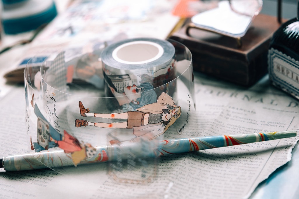 [甜蜜生活 la dolce vita] 我們快樂地向前走 クリアPETテープ(剥離紙付き)