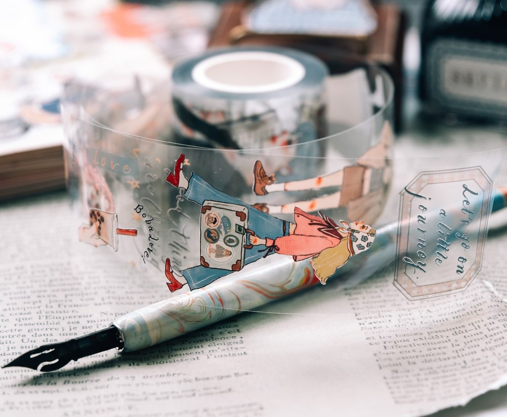 [甜蜜生活 la dolce vita] 我們快樂地向前走 クリアPETテープ(剥離紙付き)