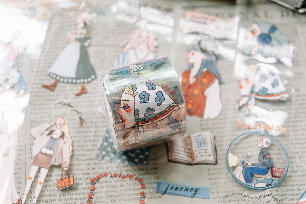 [甜蜜生活 la dolce vita] 我們快樂地向前走 クリアPETテープ(剥離紙付き)