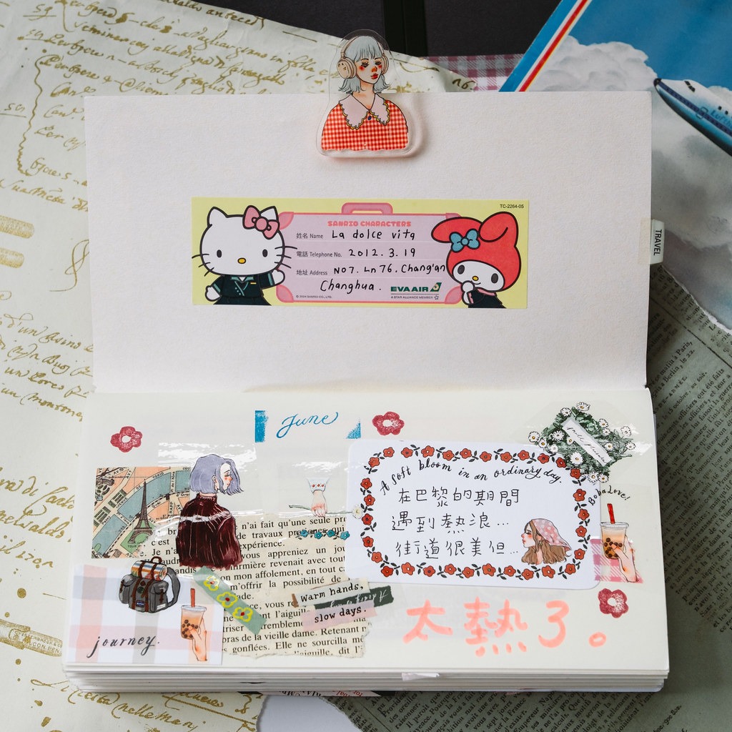 [甜蜜生活 la dolce vita] 甜蜜慢旅 A slow journey クリアPETテープ(剥離紙付き)