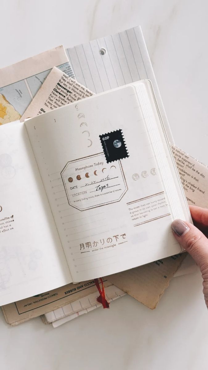 [紙上旅行Traveling on paper] 月相シリーズ スタンプ 全4種類