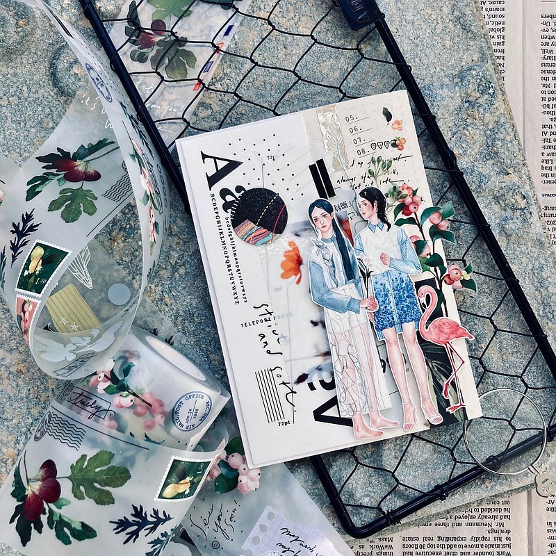 [羊君Somesortoffern] 蒔果序(the Fruitful.) 植物柄 マットPETテープ(剥離紙付き)