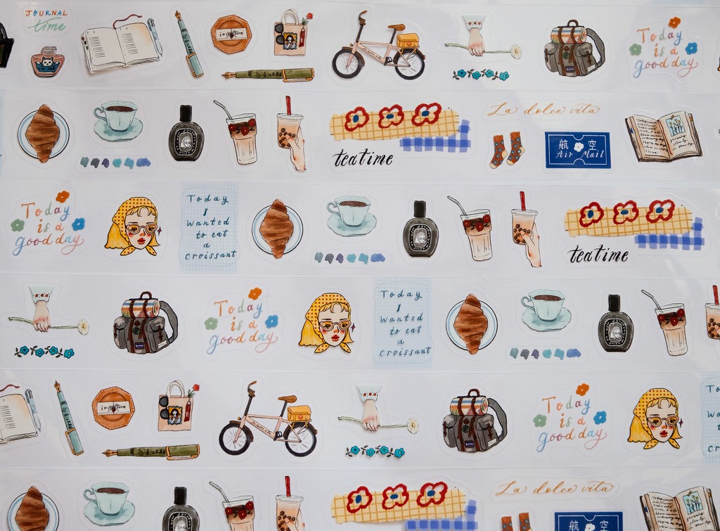 [甜蜜生活 la dolce vita] 365天的日常 ダイカットクリアPETテープ(剥離紙付き)