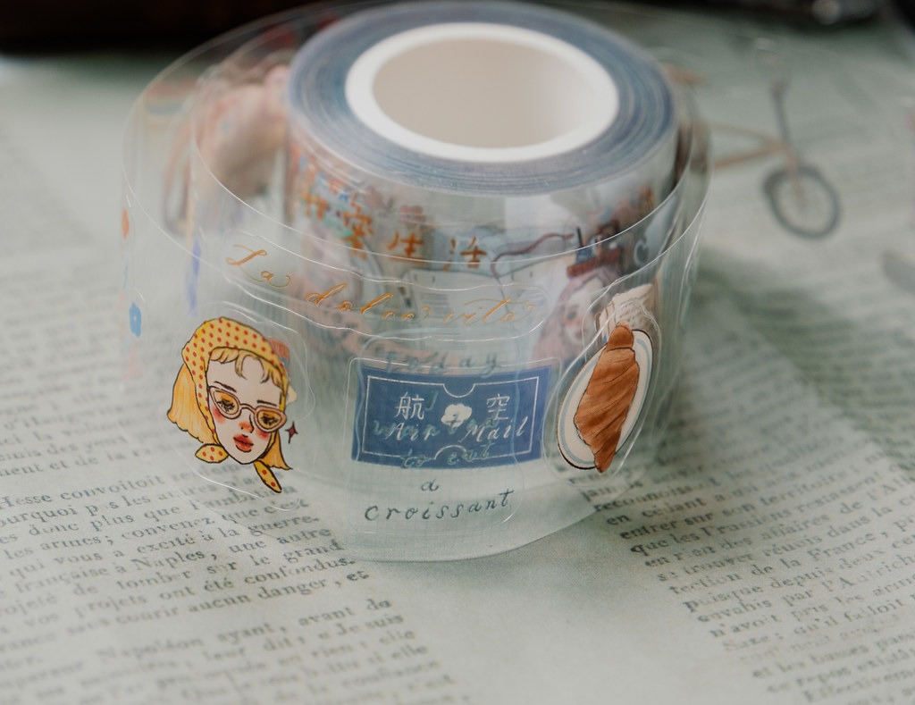 [甜蜜生活 la dolce vita] 365天的日常 ダイカットクリアPETテープ(剥離紙付き)