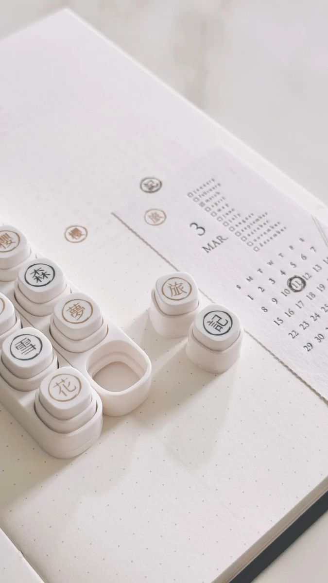 [紙上旅行Traveling on paper] 日 / 月 / 風 / 雨 / 雪 / 花 スタンプセット(6個入)