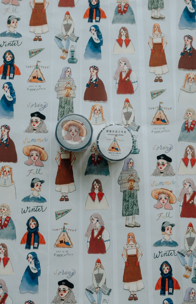 [甜蜜生活 la dolce vita] 露營生活(Camping life) クリアPETテープ(剥離紙付き)