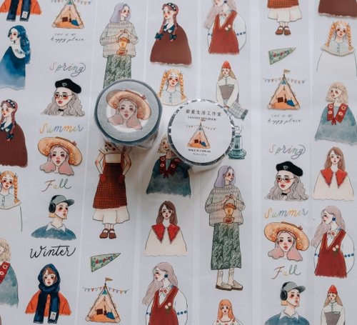 [甜蜜生活 la dolce vita] 露營生活(Camping life) クリアPETテープ(剥離紙付き)