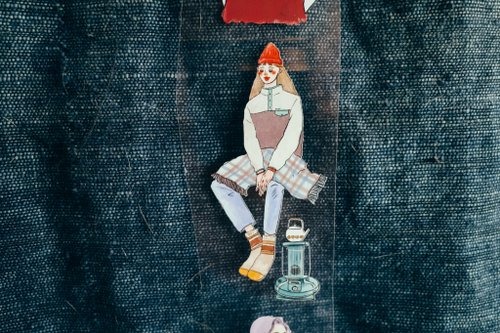 [甜蜜生活 la dolce vita] 露營生活(Camping life) クリアPETテープ(剥離紙付き)