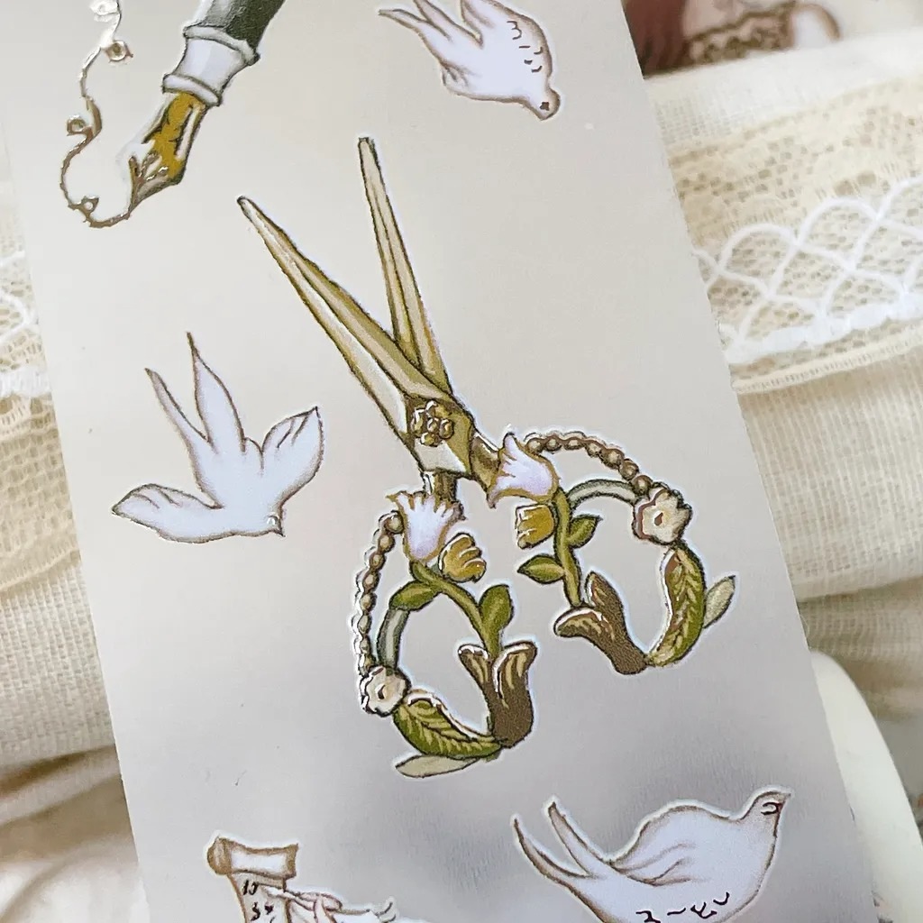 [何包蛋misshoegg x 文具小集] 女孩文具日 箔押しマットPETテープ(剥離紙付き)