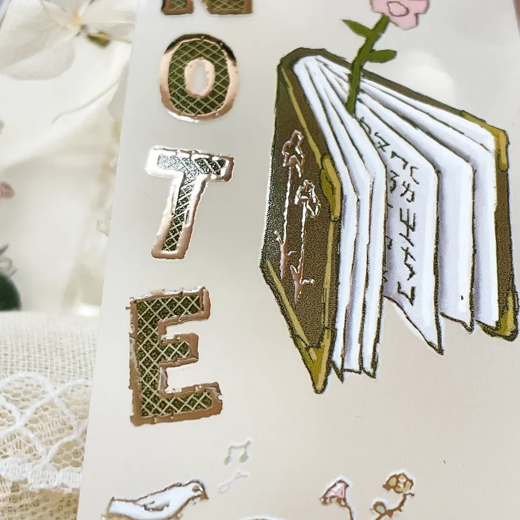 [何包蛋misshoegg x 文具小集] 女孩文具日 箔押しマットPETテープ(剥離紙付き)