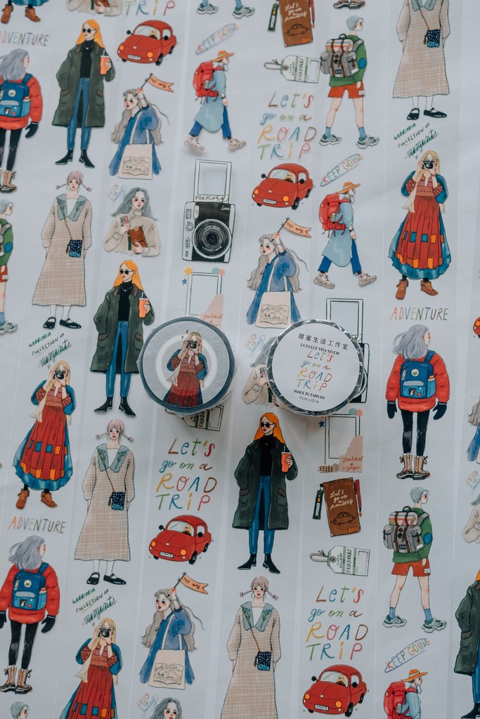 [甜蜜生活 la dolce vita] 環島旅行(Let us go on a road trip) クリアPETテープ(剥離紙付き)