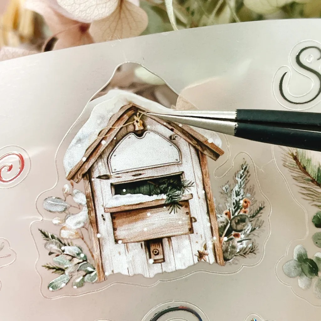 [Journal pages] Cozy Christmas 貝殻光ダイカットマットPETテープ(剥離紙付き)　