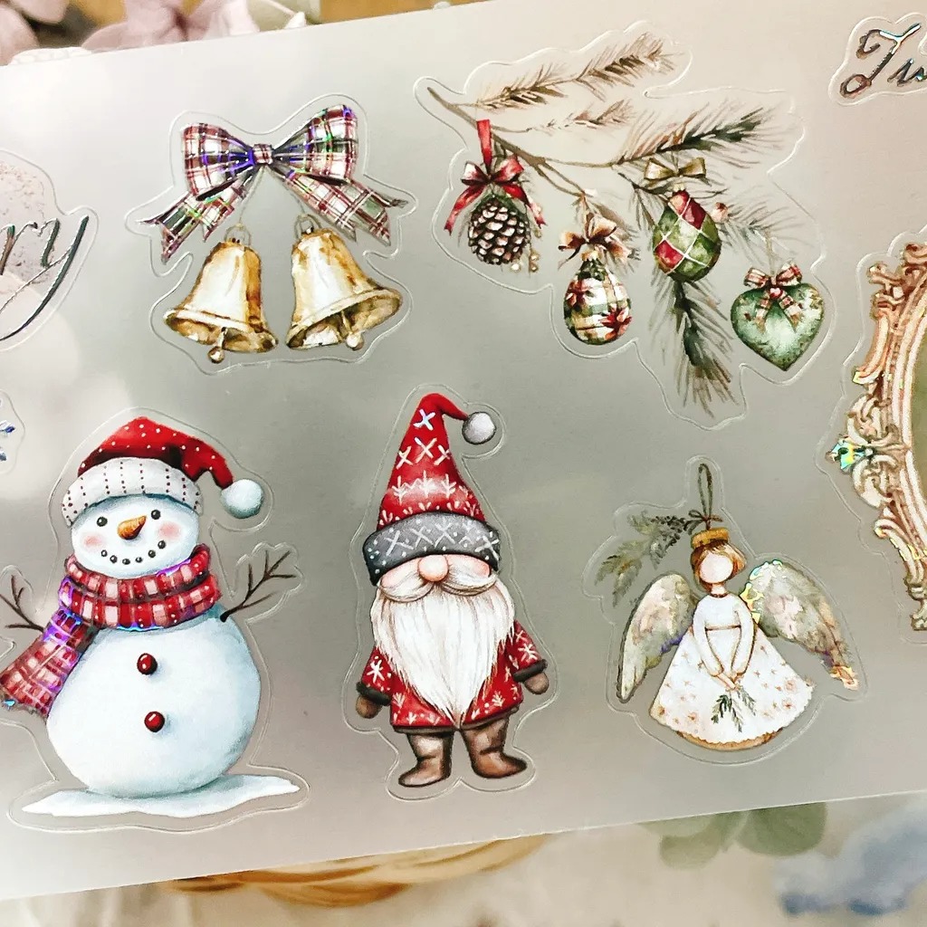 [Journal pages] Cozy Christmas 貝殻光ダイカットマットPETテープ(剥離紙付き)　