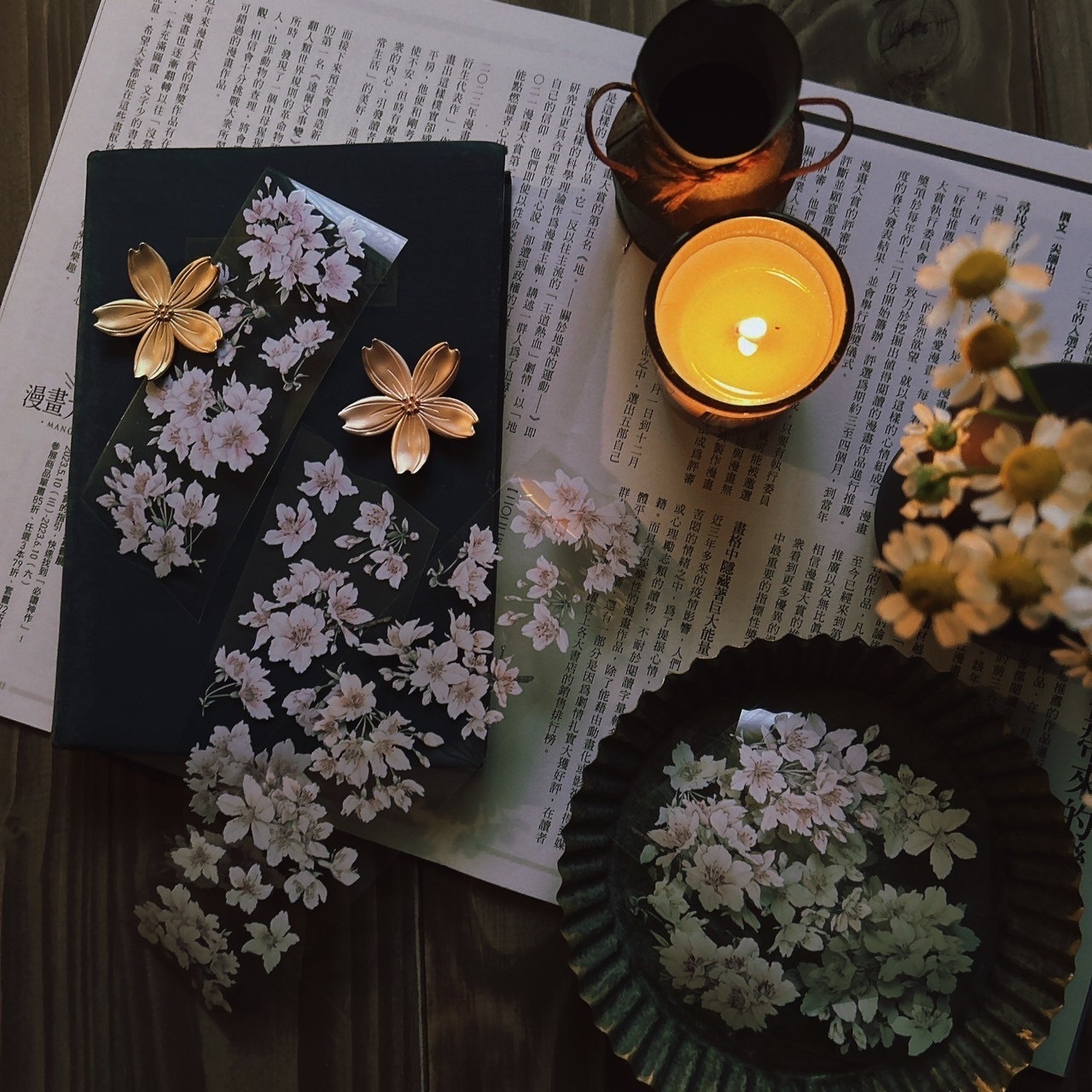 [樂意Loidesign] 櫻色(Sakura Color)さくら柄  クリアPETテープ(剥離紙付き)