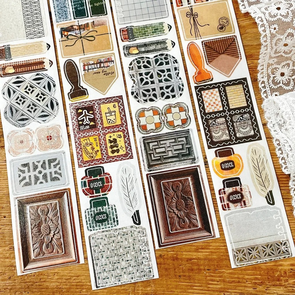 [fafa製造所 x 文具小集] 散歩筆記 ダイカット和紙テープ(剥離紙付き)