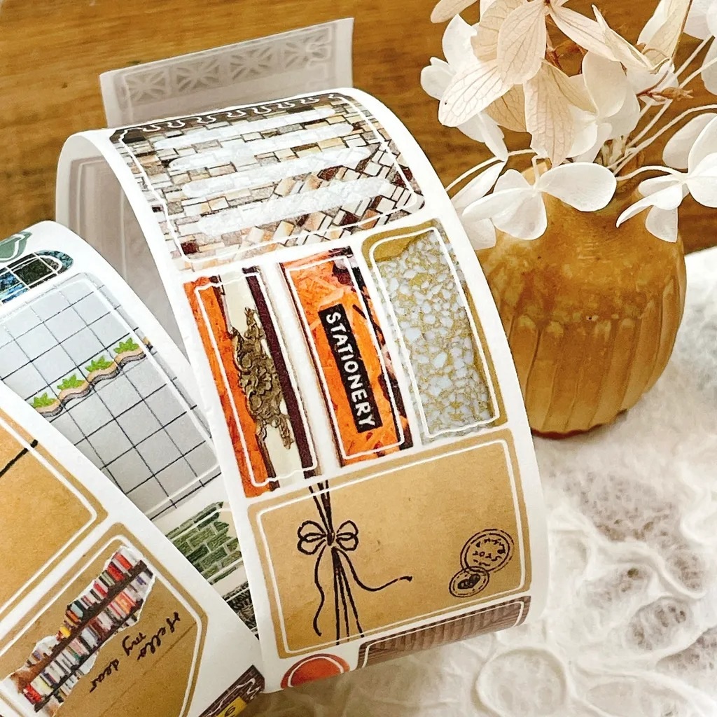 [fafa製造所 x 文具小集] 散歩筆記 ダイカット和紙テープ(剥離紙付き)