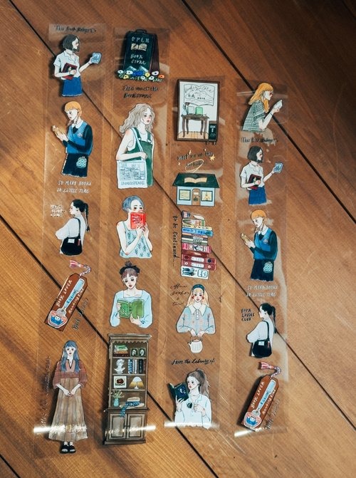 [甜蜜生活 la dolce vita] 書店女子 find me at the bookstore クリアPETテープ(剥離紙付き)