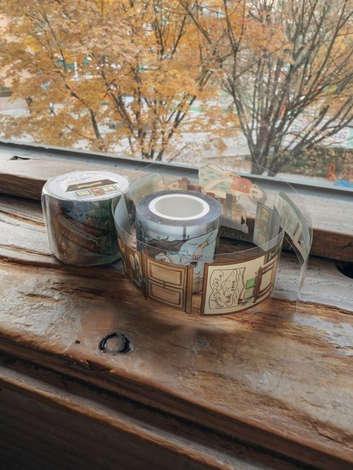 [甜蜜生活 la dolce vita] 書店女子 find me at the bookstore クリアPETテープ(剥離紙付き)