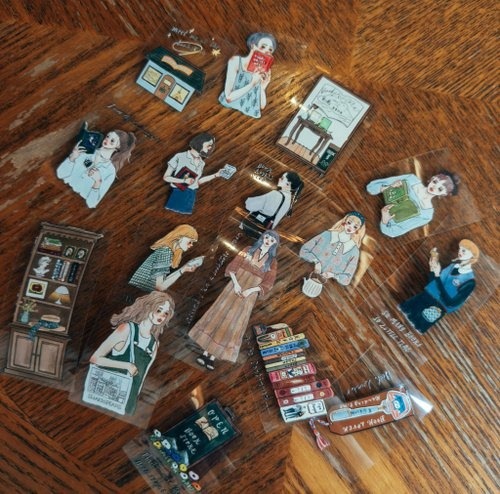 [甜蜜生活 la dolce vita] 書店女子 find me at the bookstore クリアPETテープ(剥離紙付き)