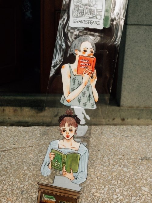 [甜蜜生活 la dolce vita] 書店女子 find me at the bookstore クリアPETテープ(剥離紙付き)