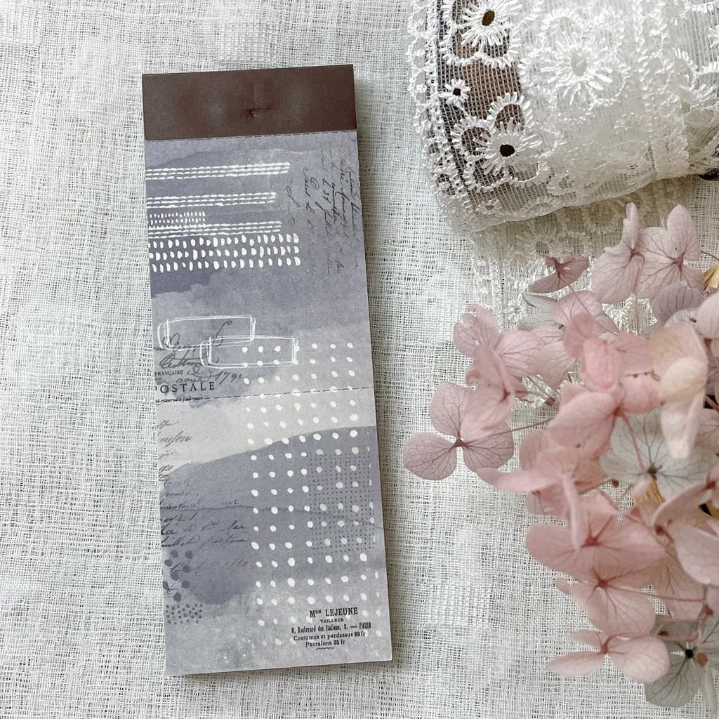 [Journal pages] Notepad コラージュ ラベルブック(各50枚入) 全7種類