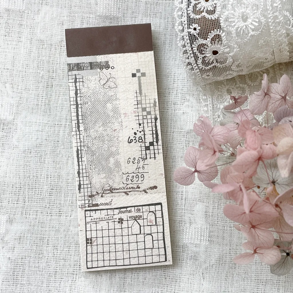 [Journal pages] Notepad コラージュ ラベルブック(各50枚入) 全7種類