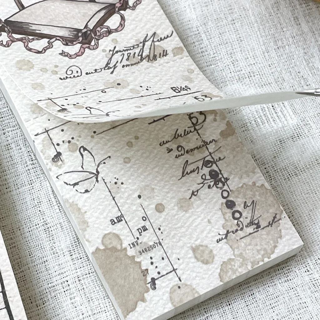 [Journal pages] Notepad コラージュ ラベルブック(各50枚入) 全7種類