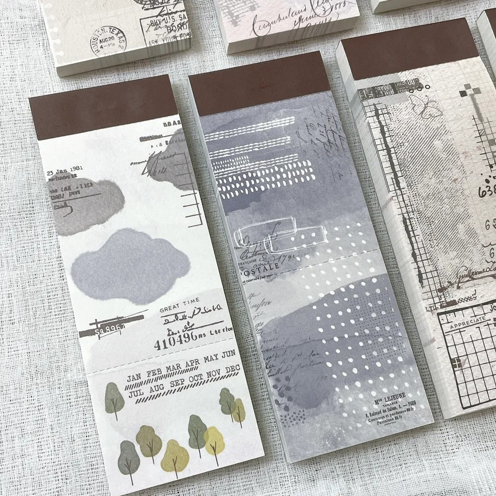 [Journal pages] Notepad コラージュ ラベルブック(各50枚入) 全7種類