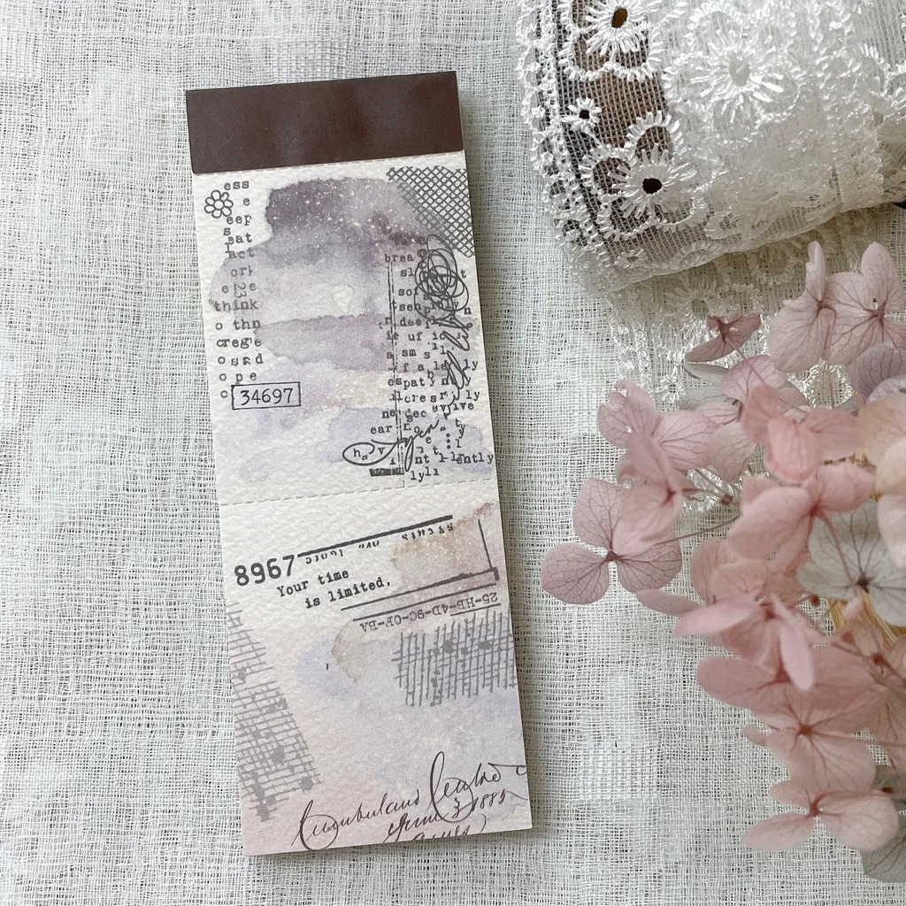 [Journal pages] Notepad コラージュ ラベルブック(各50枚入) 全7種類