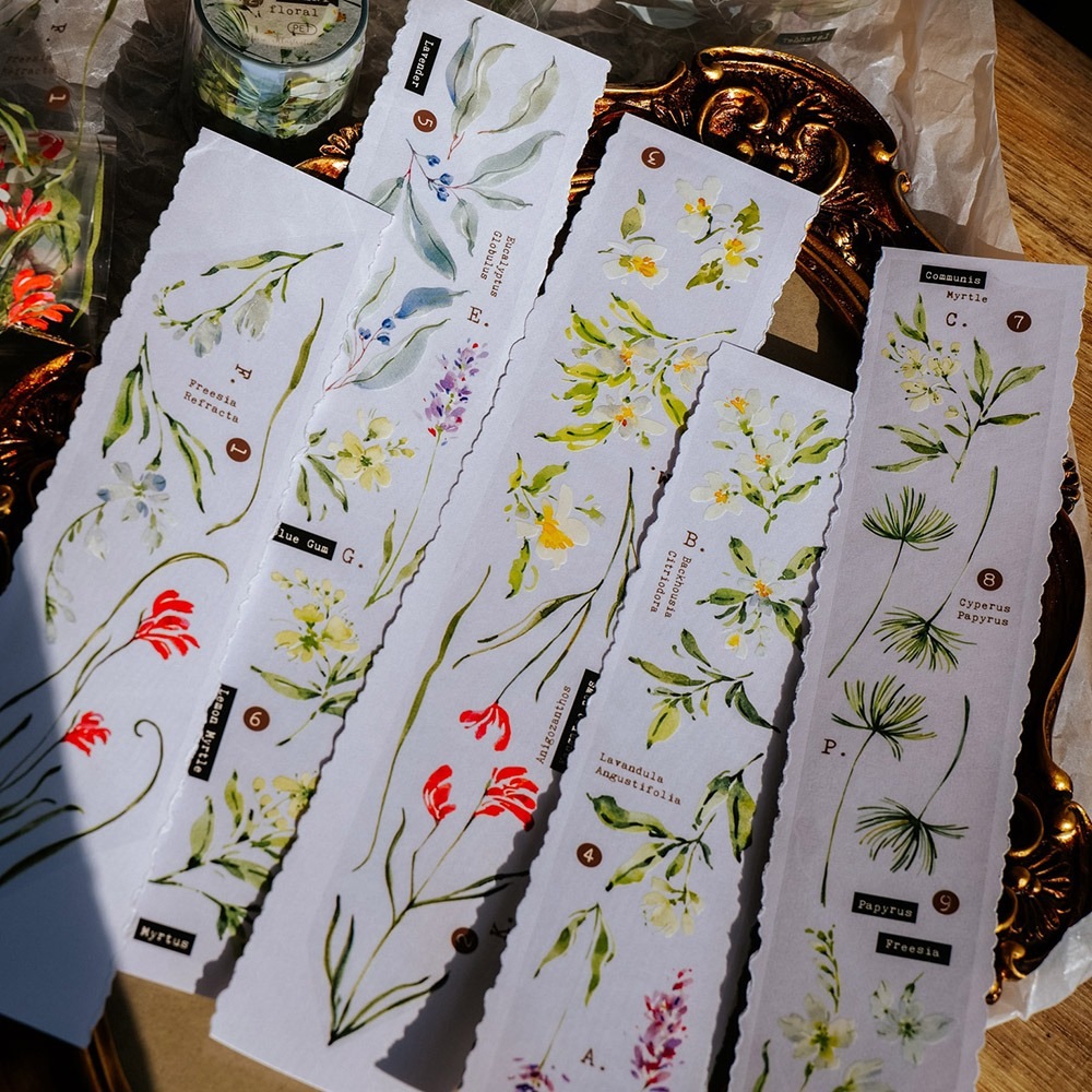 [Meow Illustration] 香氣研究所.花 Scent Floral 2 クリアPETテープ(剥離紙付き)