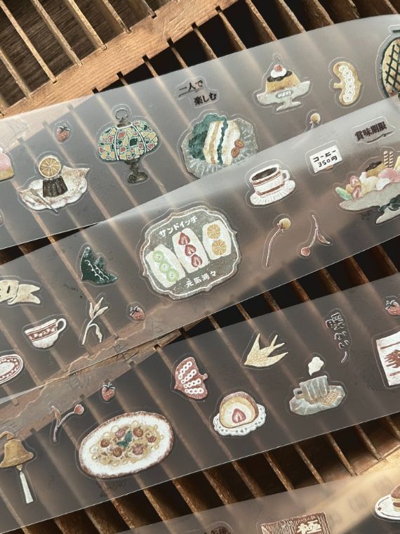 ARomantic キスカットテープ　ペットテープ　中古　セット 微瘋畫室Breezy Studio] 新・喫茶店 ダイカットマットPETテープ(剥離紙
