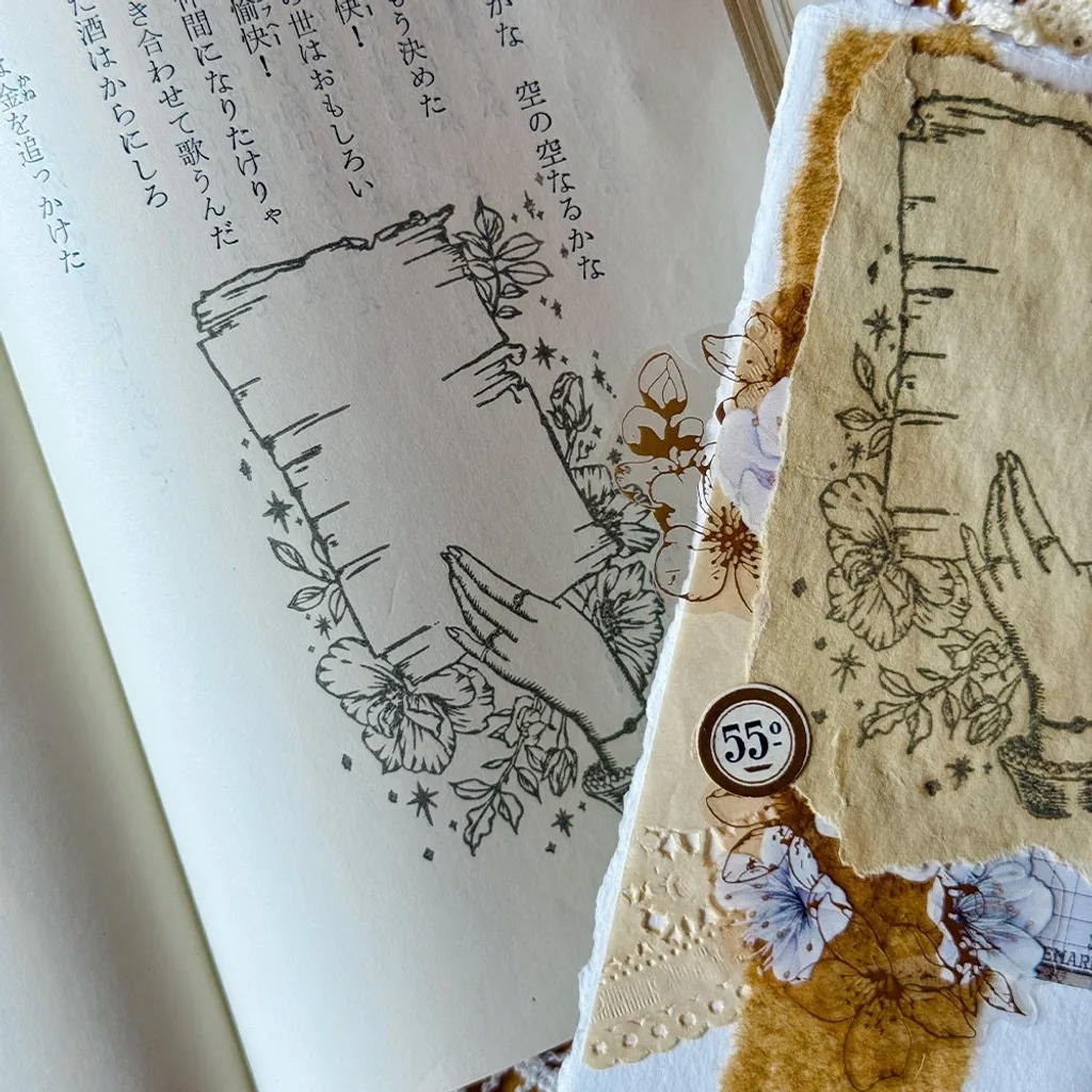 [樂意Loidesign] 手拿著-古老的信紙(Ancient Letter Paper) スタンプ
