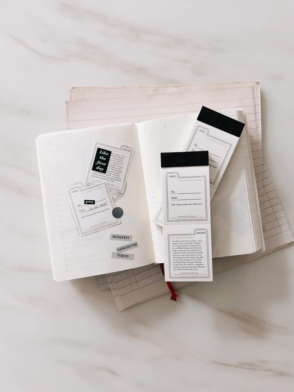[紙上旅行Traveling on paper] Index & Record コラージュ ラベルブック(各50枚入)