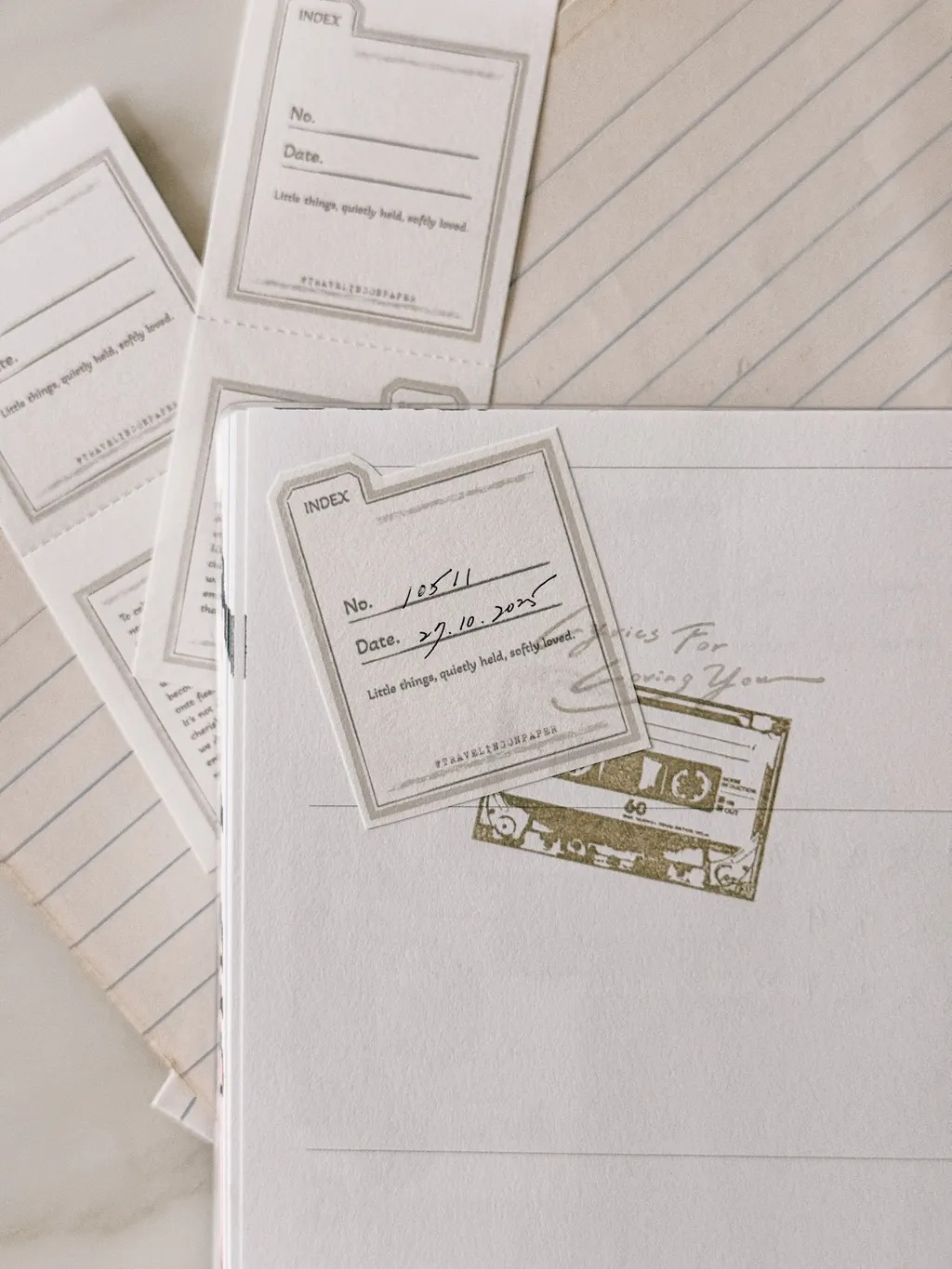 [紙上旅行Traveling on paper] Index & Record コラージュ ラベルブック(各50枚入)