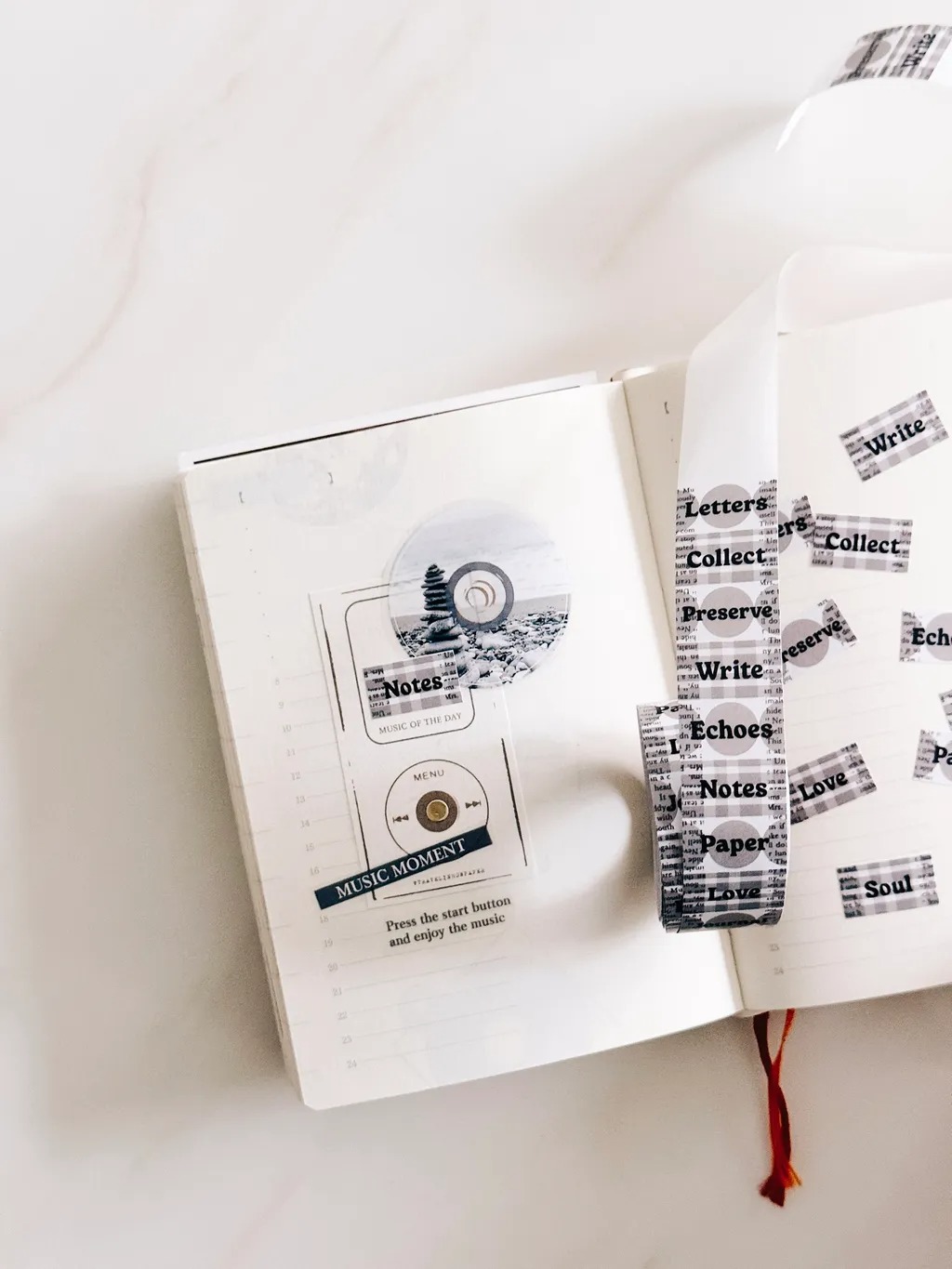 [紙上旅行Traveling on paper] Echoes of Paper ラベラーシール(約500枚入)