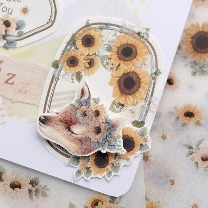 樂意Loidesign]向日葵Sunflower ひまわり柄 転写シール(剥離紙付き) 3