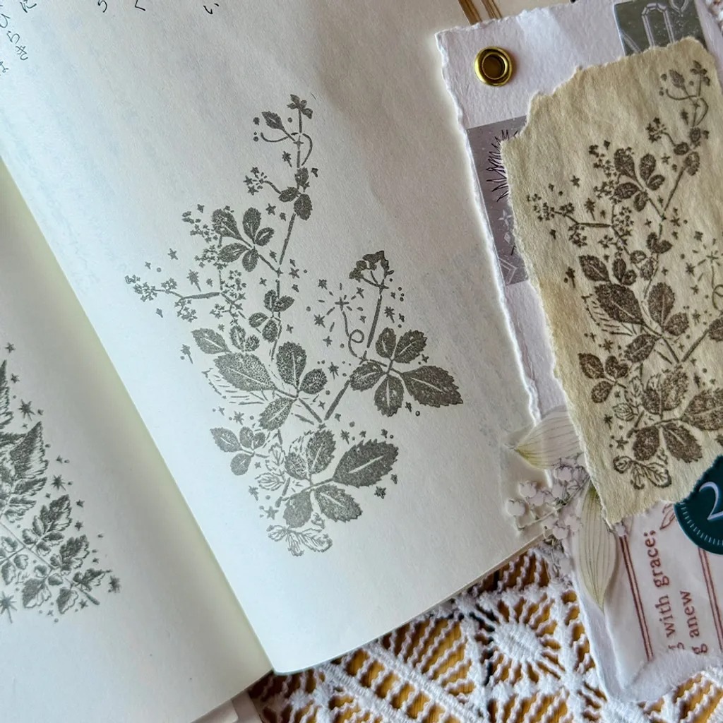 [樂意Loidesign] 日常光點-後院的葉子(Backyard Leaves) スタンプ