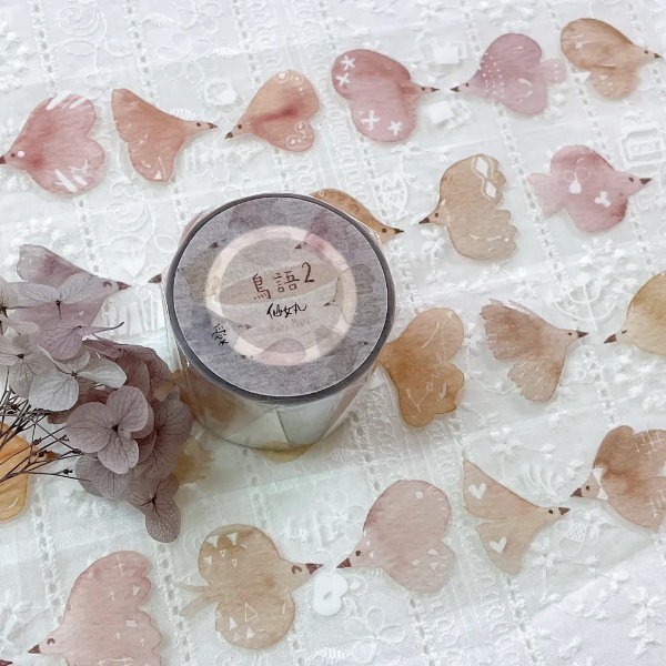 [仙女丸Fairy Maru]鳥語2 クリアPETテープ(剥離紙付き)