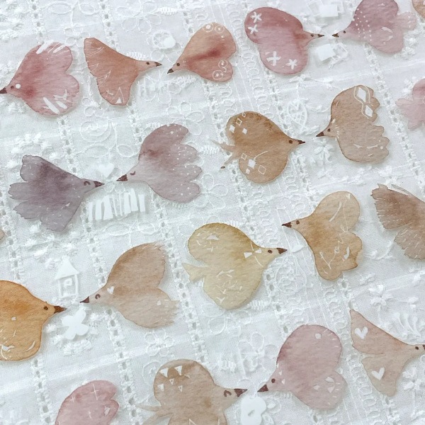 [仙女丸Fairy Maru]鳥語2 クリアPETテープ(剥離紙付き)