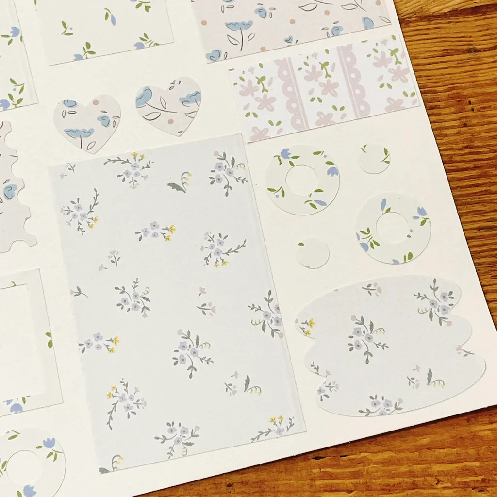 [63penhouse x hairmo] Flower field 花田シリーズ1 ダイカット和紙テープ(剥離紙付き)