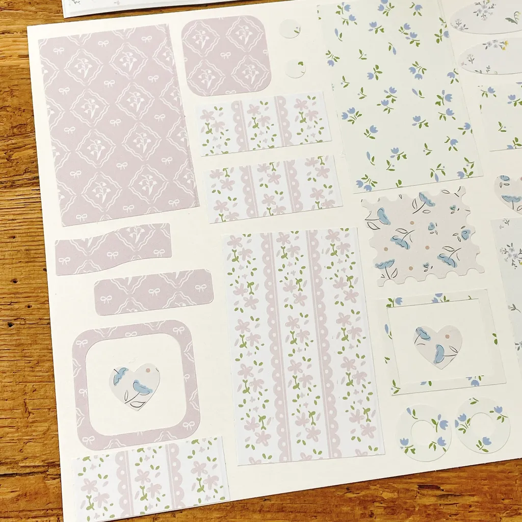 [63penhouse x hairmo] Flower field 花田シリーズ1 ダイカット和紙テープ(剥離紙付き)