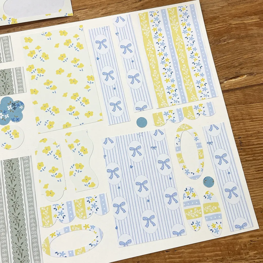 [63penhouse x hairmo] Flower field 花田シリーズ1 ダイカット和紙テープ(剥離紙付き)