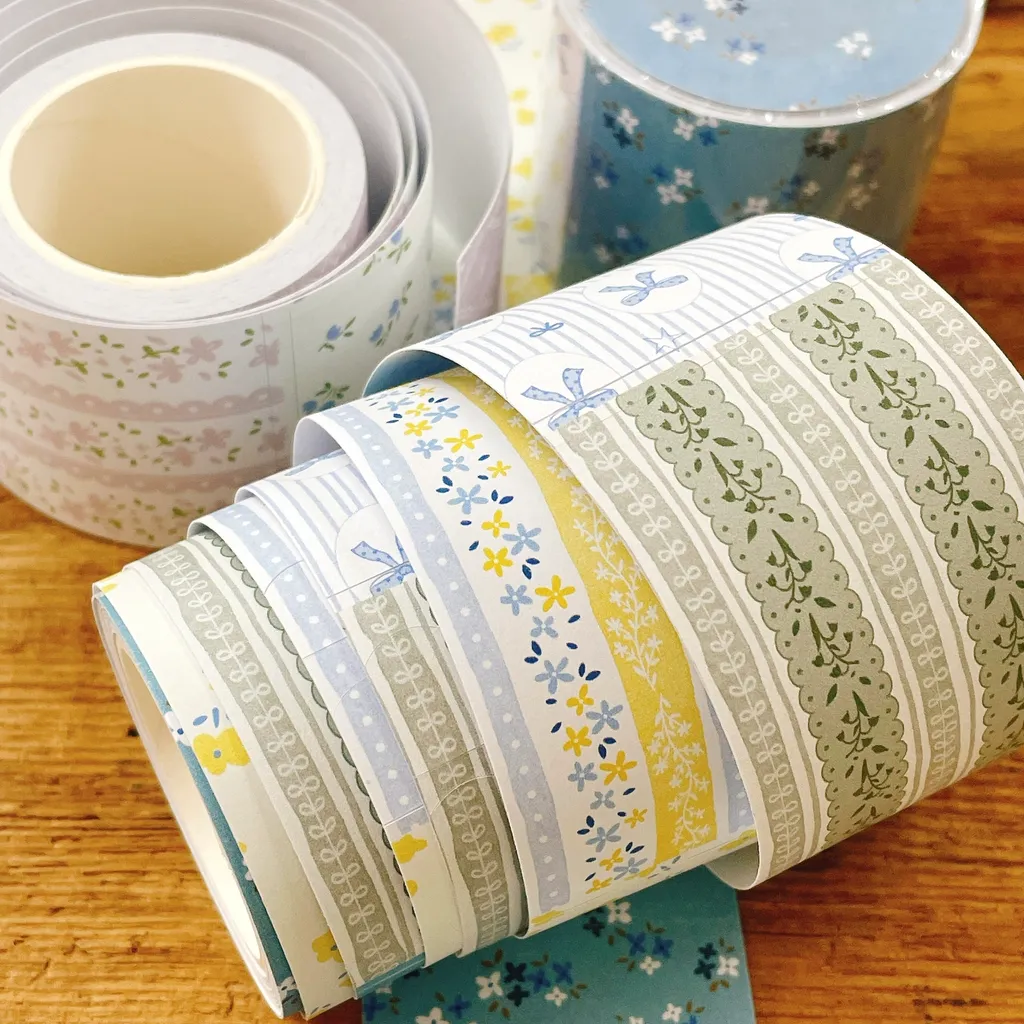 [63penhouse x hairmo] Flower field 花田シリーズ1 ダイカット和紙テープ(剥離紙付き)
