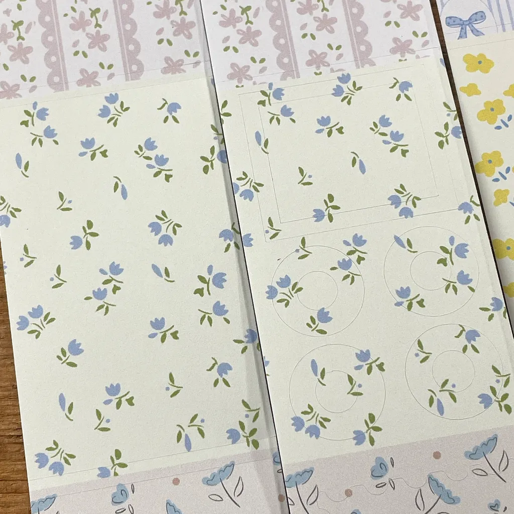 [63penhouse x hairmo] Flower field 花田シリーズ1 ダイカット和紙テープ(剥離紙付き)