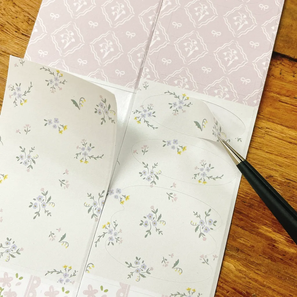 [63penhouse x hairmo] Flower field 花田シリーズ1 ダイカット和紙テープ(剥離紙付き)