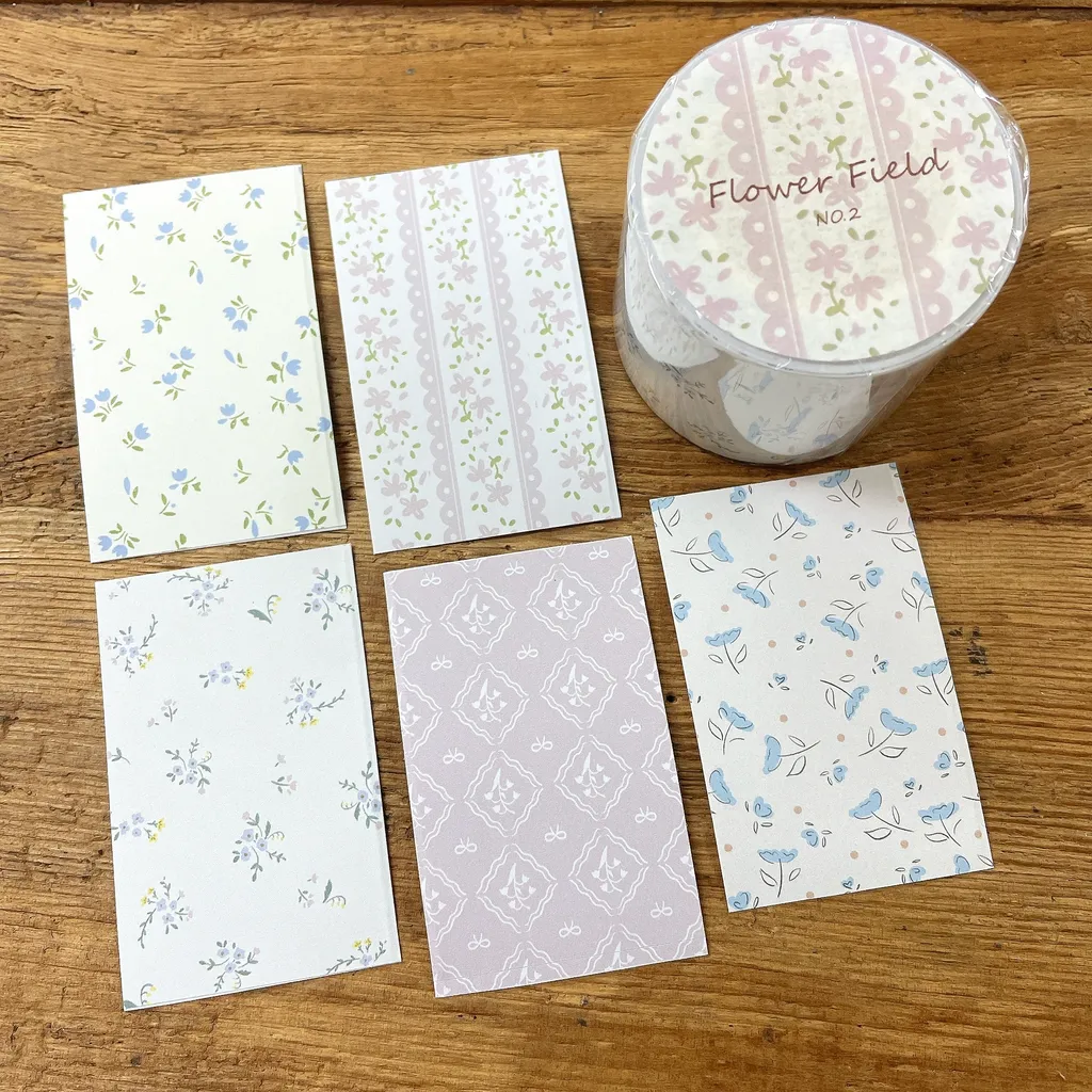 [63penhouse x hairmo] Flower field 花田シリーズ1 ダイカット和紙テープ(剥離紙付き)